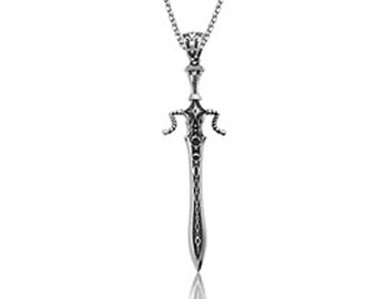 Silver Sword Necklace, Mens Silver Necklace, Mens Sword Necklace, Sword Necklace, Sword Jewellery, Mens Necklace, Sword, Sword Charms