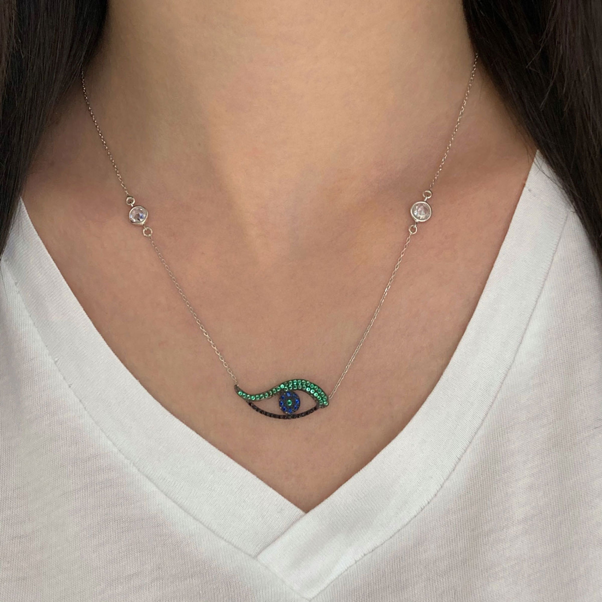 Türkische böse Augen mehrschichtige Halsketten für Frauen