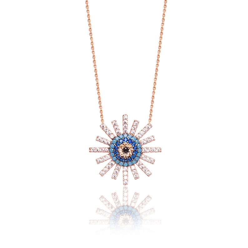 Little Sun Evil Eye Necklaces Pave Evil Eye Anti Evil Necklaces Greek Evil Eye Charms Evil Charms Evil Charms Turkish Evil Eye Sun