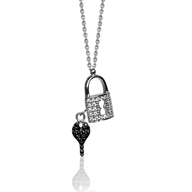 Lock and Key Necklaces Lock and Key Charms Women Necklaces Etsy