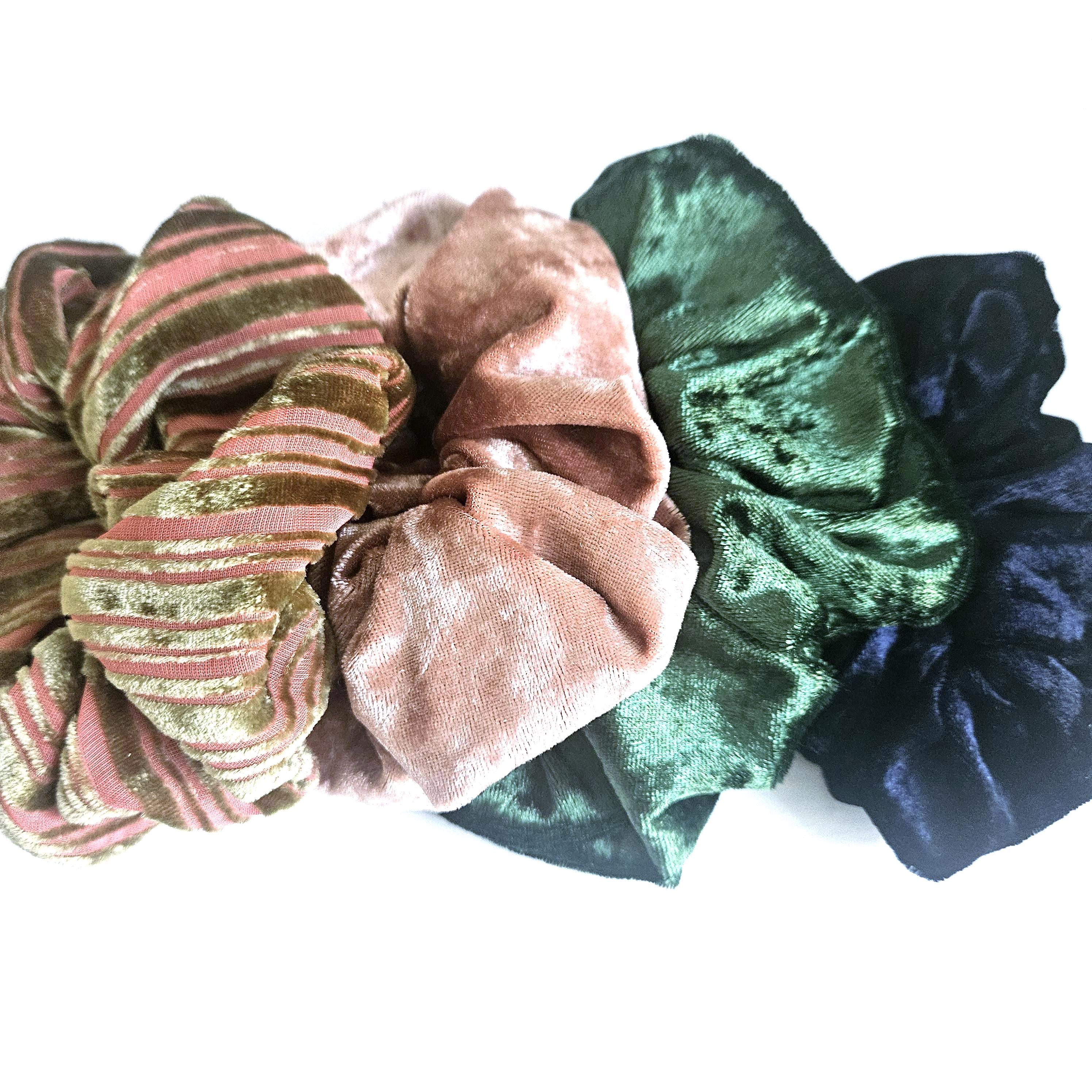 80s Outfit Ideas for a Retro Vibe 26 Silk Velvet Scrunchie Handmade Luxury Hair Tie Soft Velor Hair…