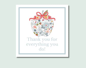 PRINTABLE End of School Tag - Happy Summer Tag - End of the Year Teacher Gift - Teacher Gift Ideas - End of School - Floral - DIGITAL
