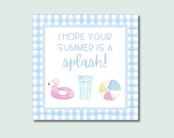 PRINTABLE End of School Tag - Happy Summer Tag - End of the Year Teacher Gift - Teacher Gift Ideas - End of School - Pool - DIGITAL