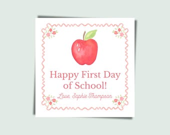 PRINTABLE First Day of School Gift Tag - School Printable - Teacher Gift Tag - Back to School Gift for Teachers  - DIGITAL DOWNLOAD