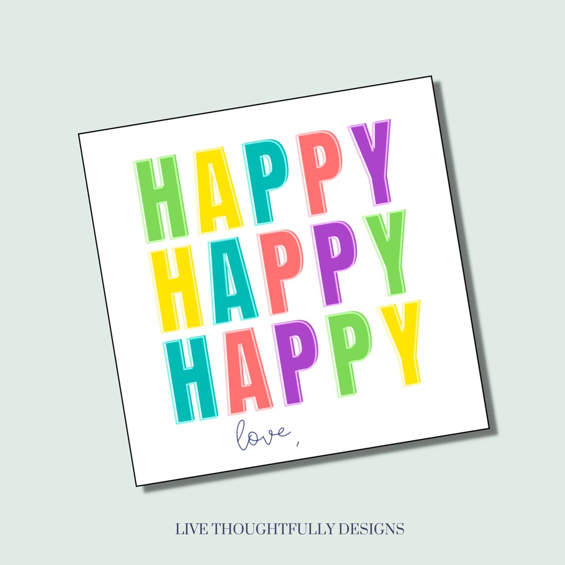 PRINTABLE Happy Birthday Gift Tag Birthday Gift Tag Printable Birthday