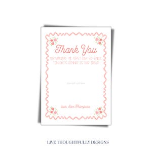 Printable Teacher First Day of School Dinner Gift Card Holder | 5x7 | Watercolor - Back to School - Instant Download, Print at Home