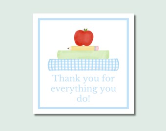 PRINTABLE End of School Tag - Happy Summer Tag - End of the Year Teacher Gift - Teacher Gift Ideas - End of School - Books - DIGITAL