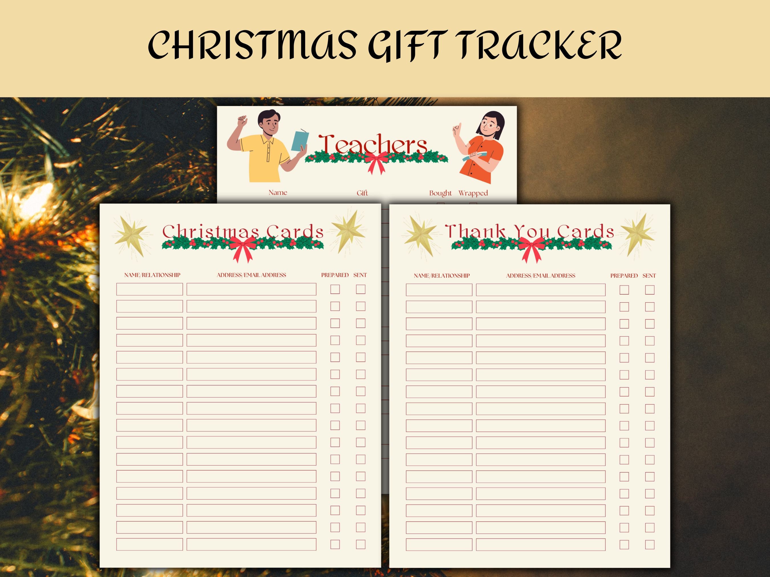 Printable Christmas Gift Tracker - Il Fullxfull.5617090498 G07h
