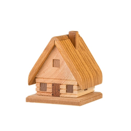 Handmade Wooden Log Cabin Incense Cone/pastille Burner Made Etsy UK