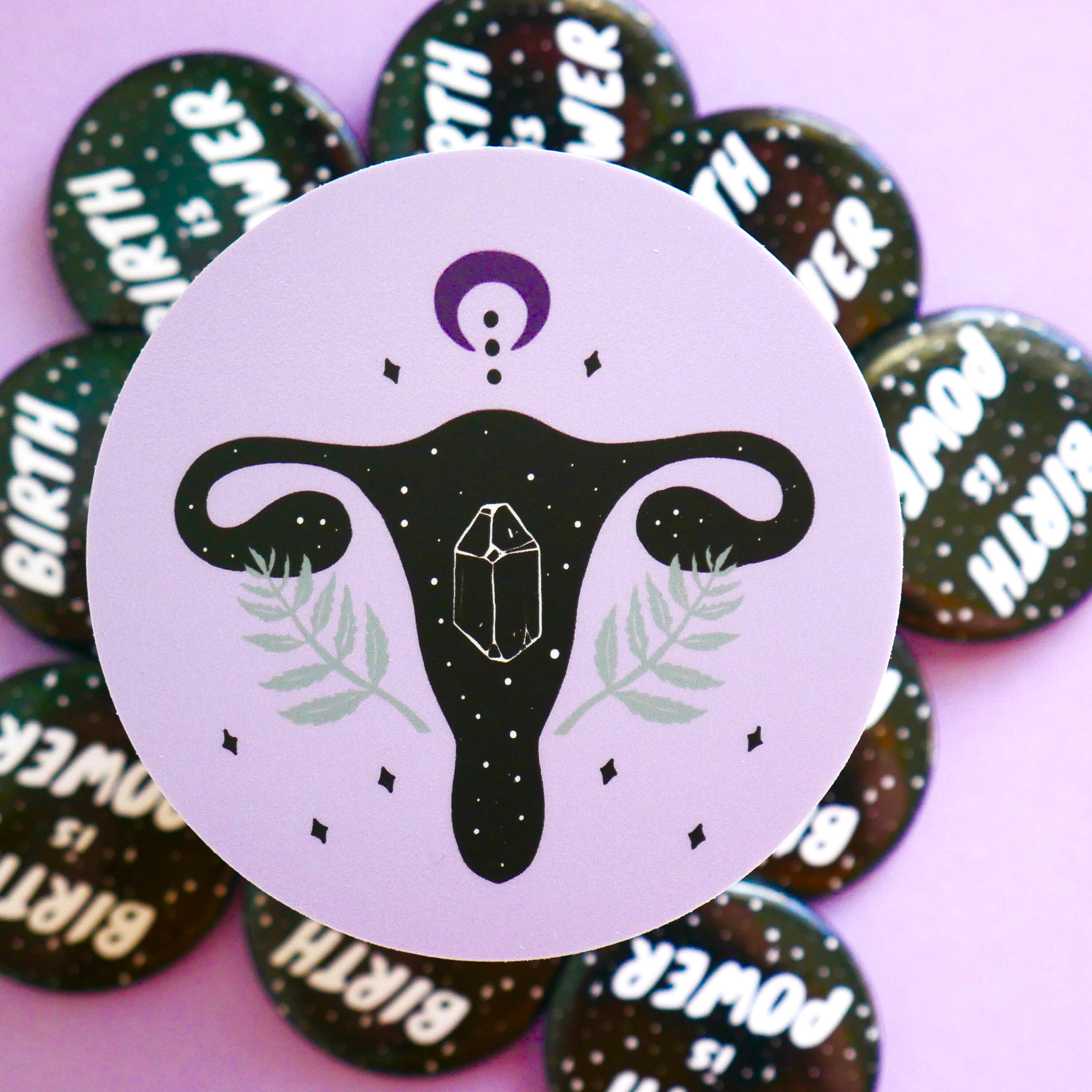 Uterus vinyl sticker 3"