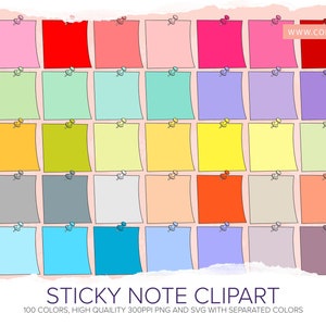 Sticky note, Clip Art, icon, Graphic, 100 Colors, PNG, SVG