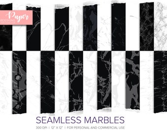 Marbles Digital Paper White and Black Marbel Pattern Printable Seamless Digital Paper