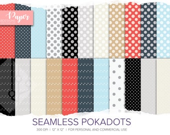 Pokadots Paper Dots Printable Pattern Dots Planner Digital Dot planner insert dot pattern Digital paper