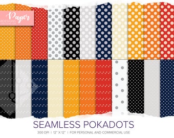 Pokadots Paper Dots Printable Pattern Dots Planner Digital Dot planner insert dot pattern Digital paper