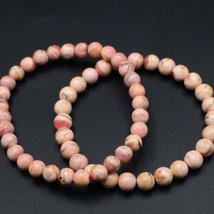 Tow Rhodochrosite Beaded Bracelets