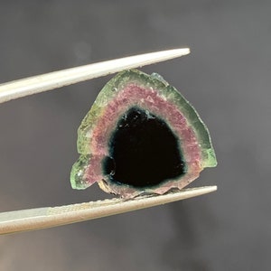Watermelon Tourmaline sliced 5.10 ct watermelon tourmaline for jewellery