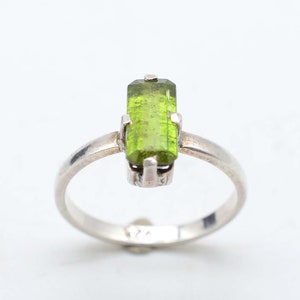 Apple Green Tourmaline Ring with 925 silver