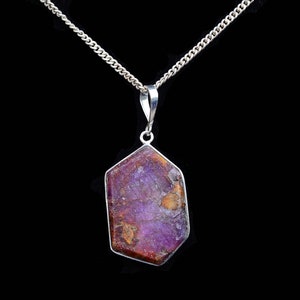 Ruby Trapiche Stalactite Pendant, 925 Silver, 22 inch Chain