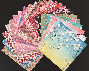 Origami Paper assortiment BLOOM spring blossom - Scrapbooking - 6x6 pouces - 48 feuilles - Livraison gratuite