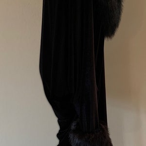 Black Velvet-velvet Robe-faux Fur Trim-old Hollywood-1920s - Etsy