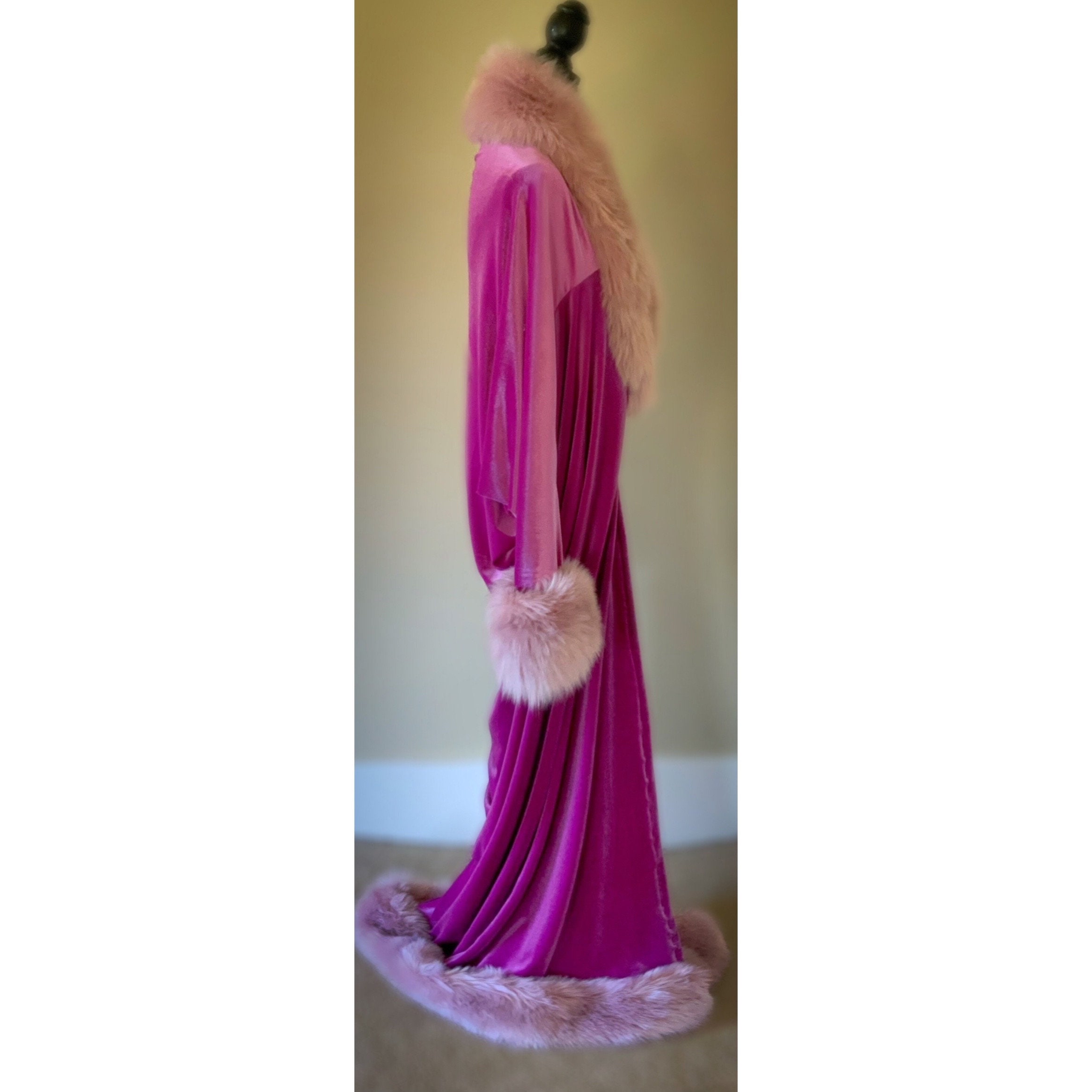 RECTO 70S ORCHID FAUX FUR OVERSIZED COAT Oversize faux fur coat