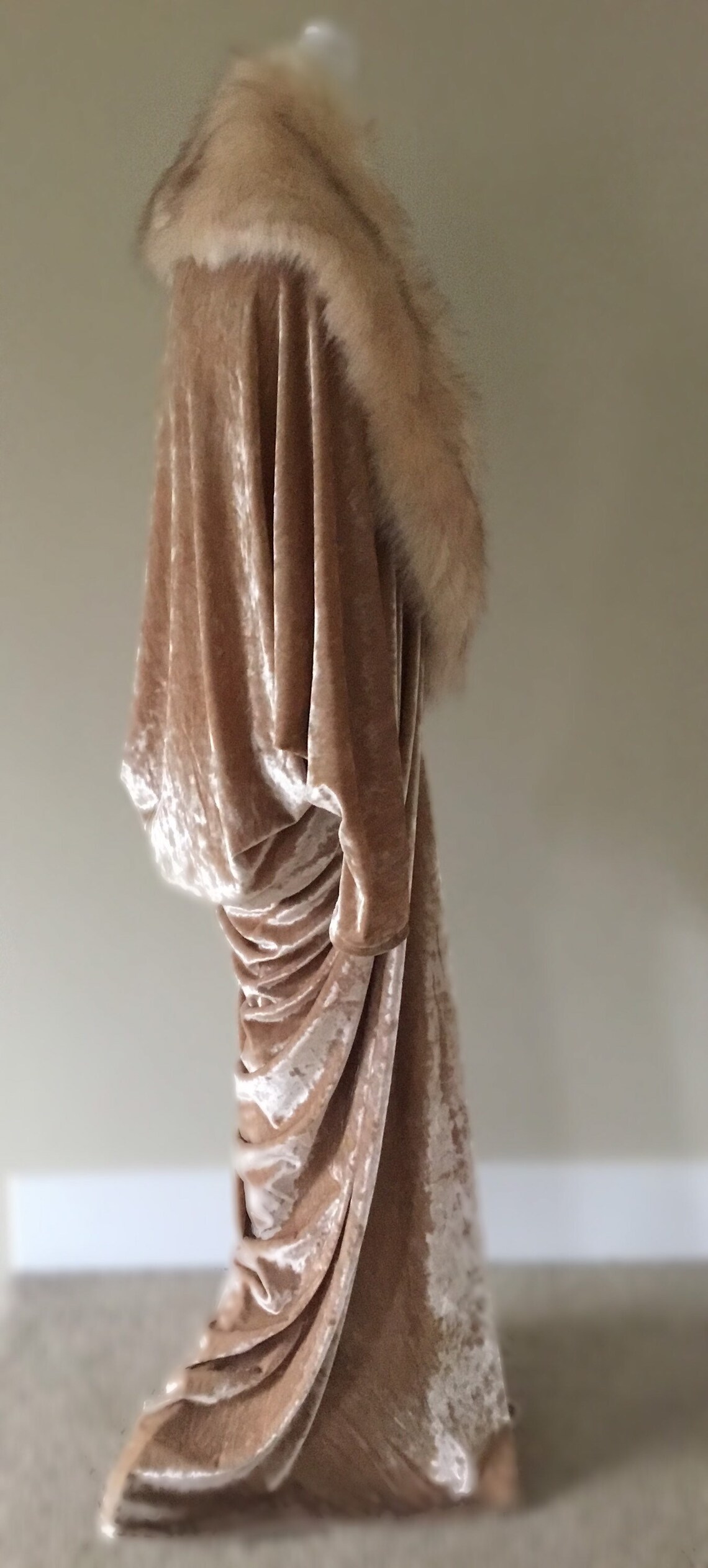 As Seen Worn by Gottmik on Rupaul-crushed Velvet Cocoon Robe-faux Fur ...