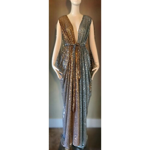 GUNMETAL METALLIC Goddess Bridesmaid Dress/ Maxi Dress Metallic / Convertible  Dress / Infinity Dress/ Multiway Dress/ Wrap Dress / Silver - Etsy