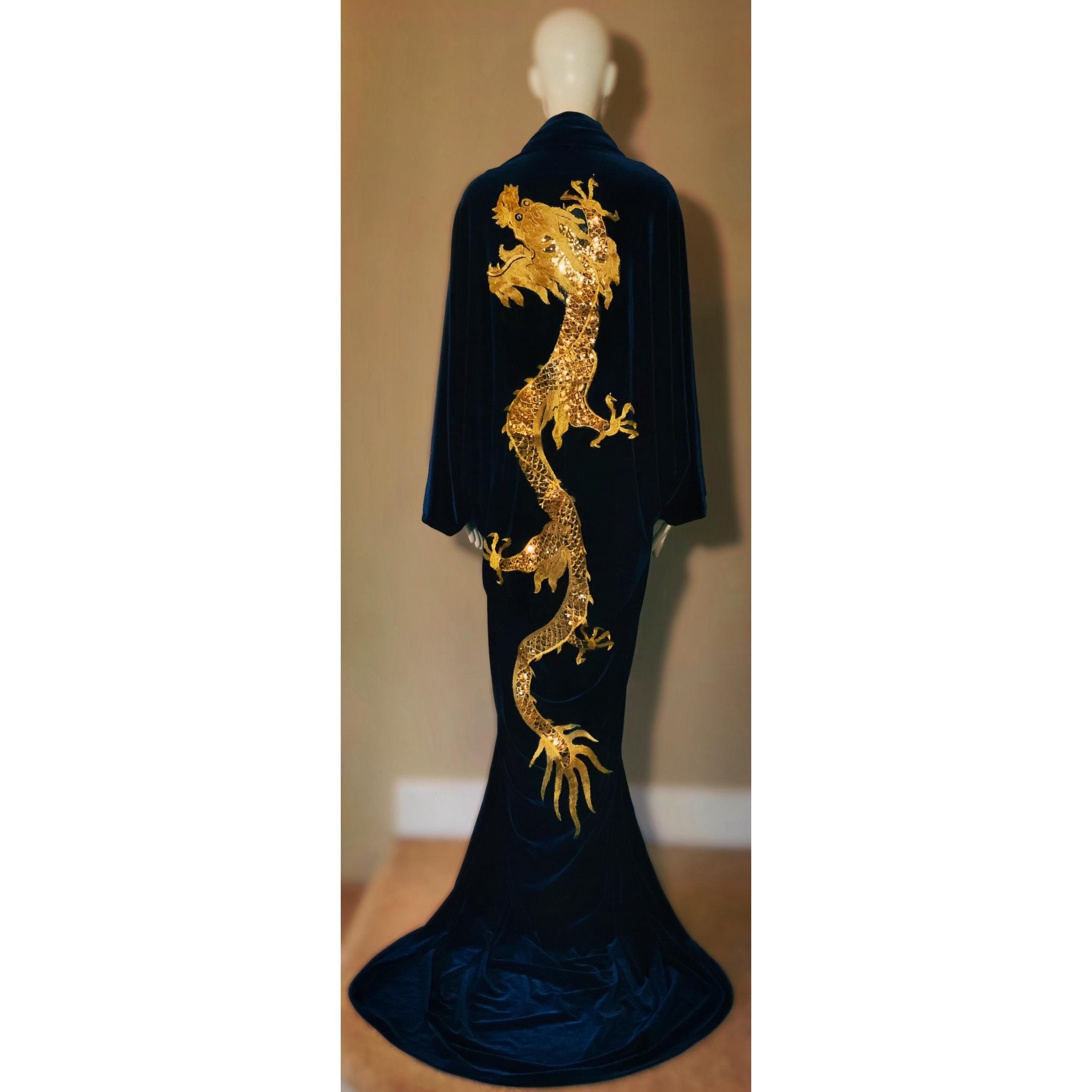 Velvet Dragon Robe-substance Dragon Robe-custom Handmade Dark Blue Velvet Robe,gift,mothers Day - Etsy Velvet Dragon Robe-substance Dragon Robe-custom Handmade Dark Blue Velvet Robe,gift,mothers Day - Etsy