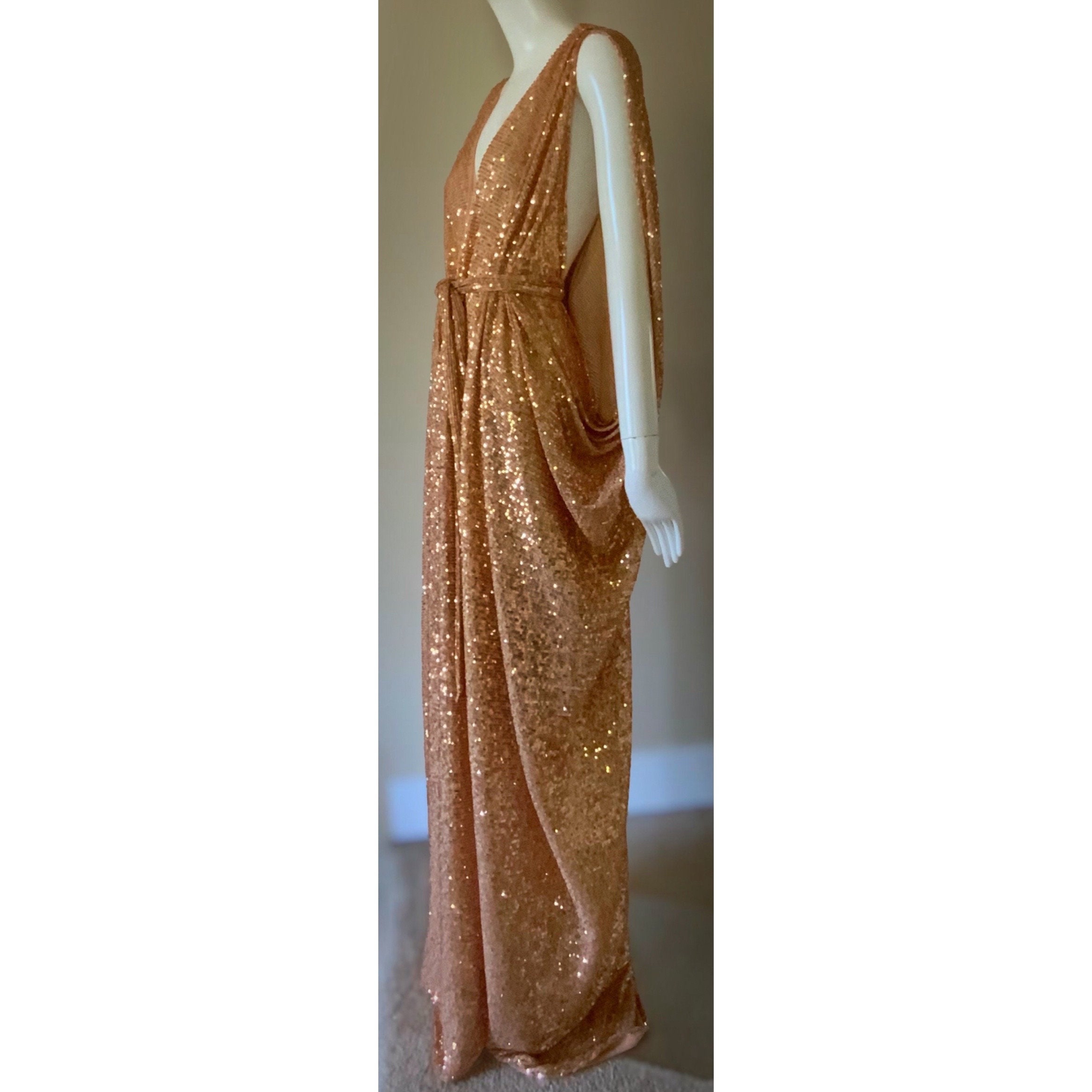 Gorgeous Grecian Goddess Gown-gold Micro Sequin Mesh - Etsy Israel Gorgeous Grecian Goddess Gown-gold Micro Sequin Mesh - Etsy Israel
