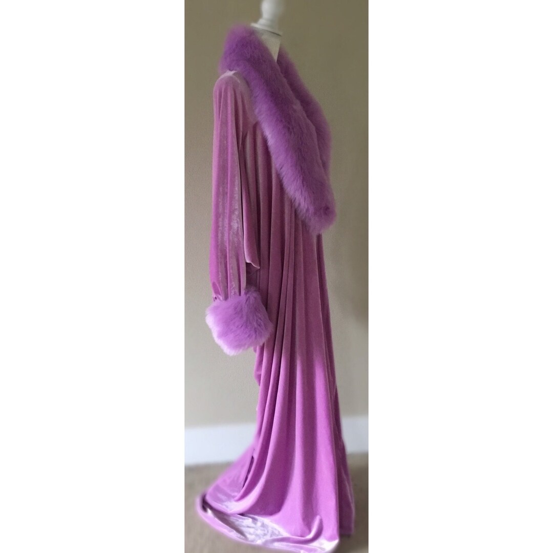 Lilac Velvet Cocoon Robe-old Hollywood-1920s-gatsby Party-downton-faux ...
