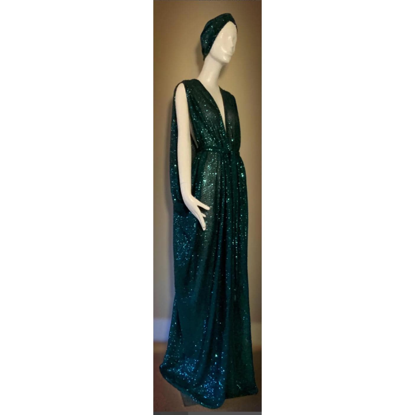 Greek Goddess Dress Dark Green - Etsy