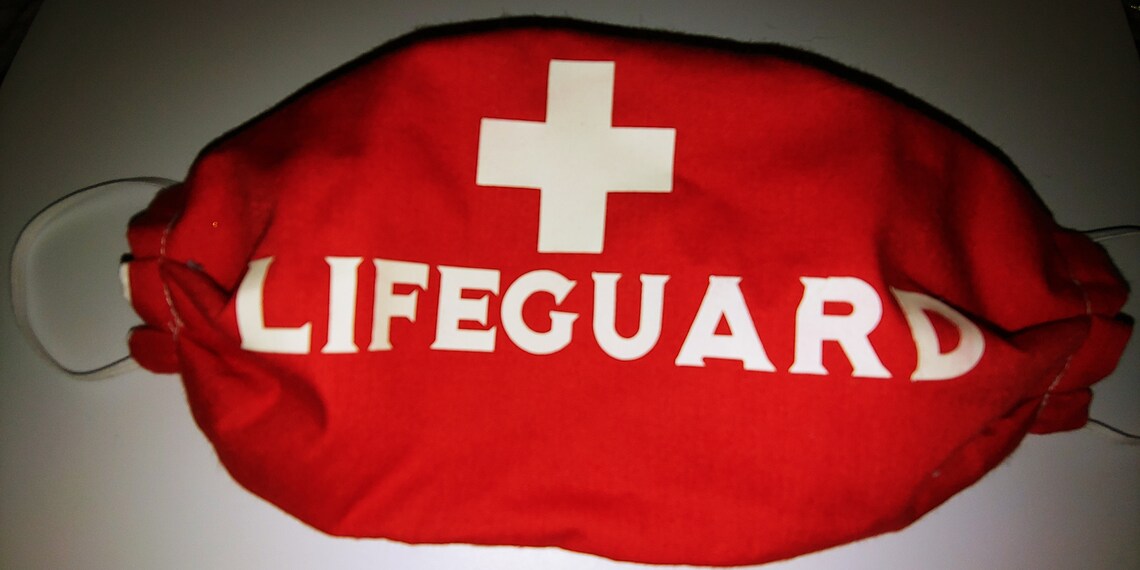 LIFEGUARD theme facemask with nose wire Etsy