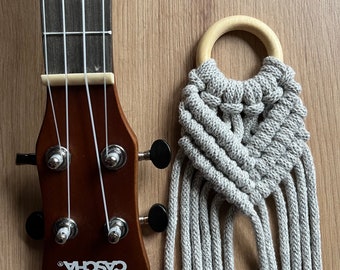Soprano Ukulele Hanger | Macrame Instrument Holder | Wall Decor | Gift