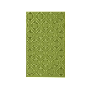May include: A green embossed silicone baking mat with a repeating pattern of small circles with radiating lines.