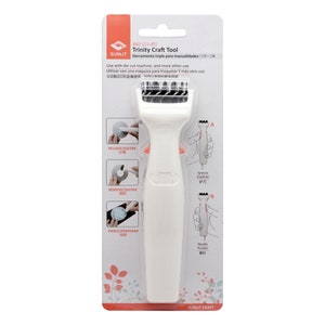 Bira Craft 3 in 1 Multipurpose Craft Tool, Die Brush, 3-in-1 Weeding Tool, Brush, Scrape,Pierce retractable design.