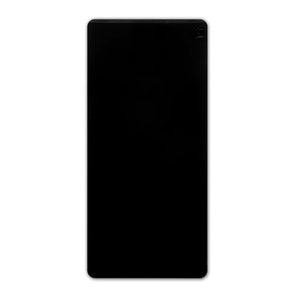 Könnte beinhalten: Ein schwarzes Smartphone mit einem leeren Bildschirm.