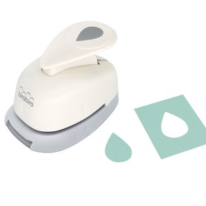 Bira Craft 5/8 inch Tear Drop 2 Droplets Shape Lever Action Craft Punch, for Paper Crafting Scrapbooking