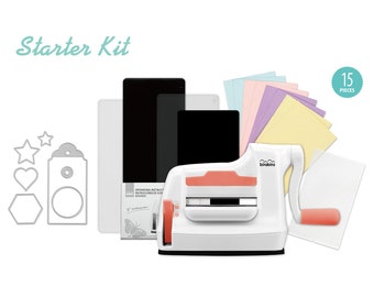 Kit de inicio para máquina de troquelado y repujado Bira, minimáquina de troquelado, ranura de alimentación de 3 1/8" para papel de 3" y otros materiales