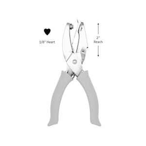 Bira Craft 1/8&quot; Heart, 2 inch Reach Hand Punch Craft Punch, Valentine’s Day Punch, for Paper Crafting Scrapbooking