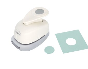 Bira Craft 5/8 inch Scalloped Circle Lever Action Craft Punch for Paper Crafting Scrapbooking