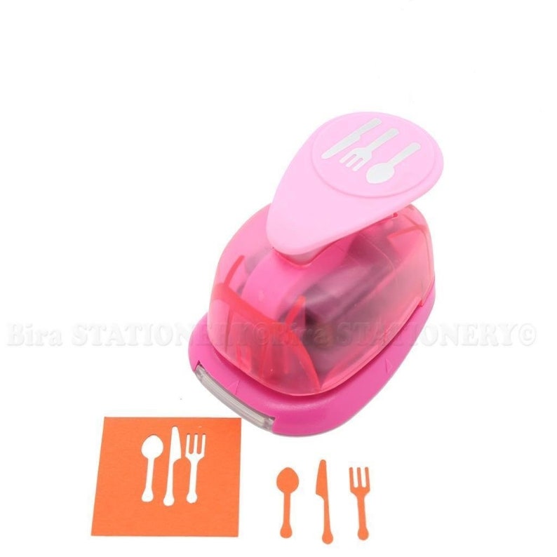 Bira 1 inch Silverware Lever Action Craft Punch for Paper Crafting Scrapbooking
