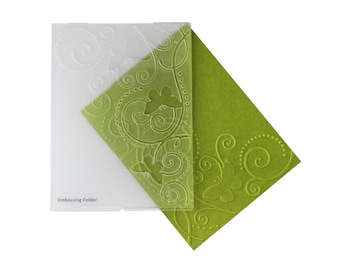 Bira Craft 4.25" x 5.75" Butterfly and Vine Embossing Folder