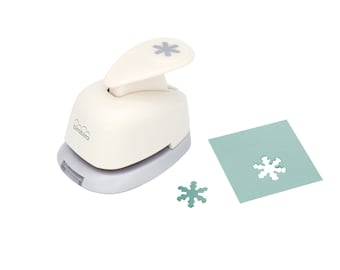 Bira Craft 3/8 inch Snowflake Shape Lever Action Craft Punch, Christmas Punch for Paper Crafting Scrapbooking