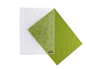 Bira Craft 4.25" x 5.75" Heart Embossing Folder, Valentine's Day Embossing Folder