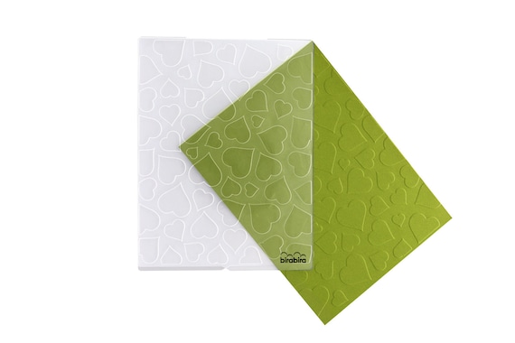 Bira Craft 4.25" x 5.75" Heart Embossing Folder, Valentine's Day Embossing Folder