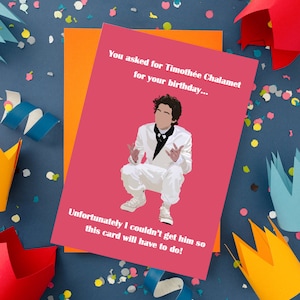 Timothee Chalamet Printable Greetings Card