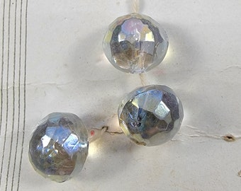 Vintage Exquisit Imported Crystal Buttons auf Karte - 3er Set