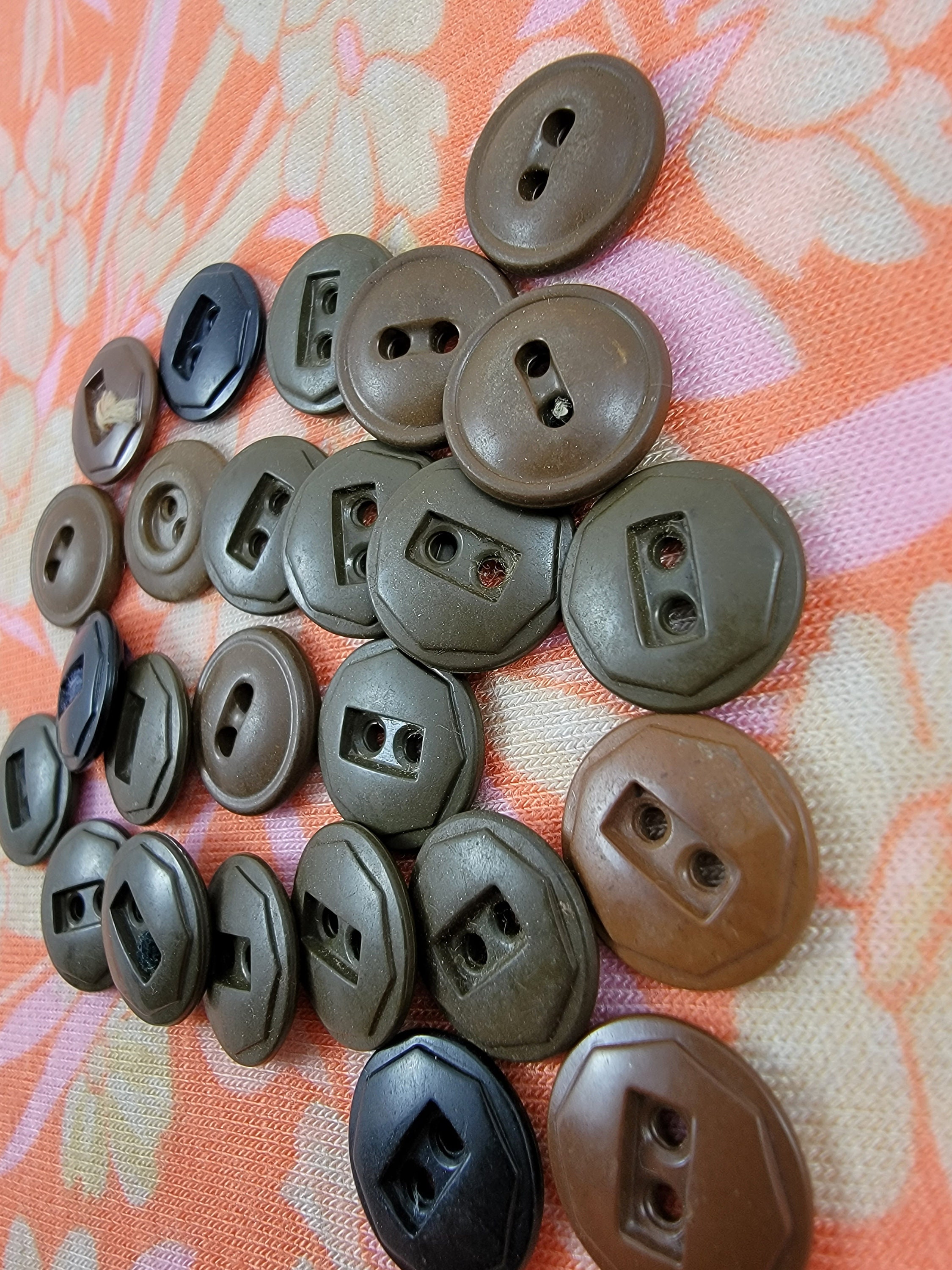 Vintage Plastic Octagon Design Buttons Mixed Lot of 19 - Etsy