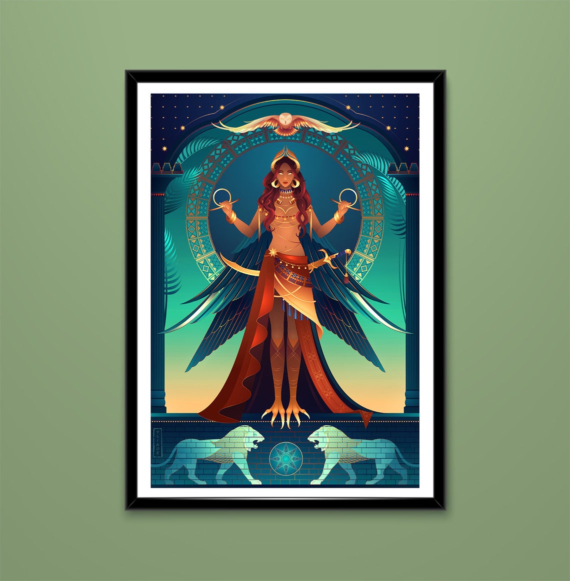Art Print Ishtar Mesopotamian Gods image 1