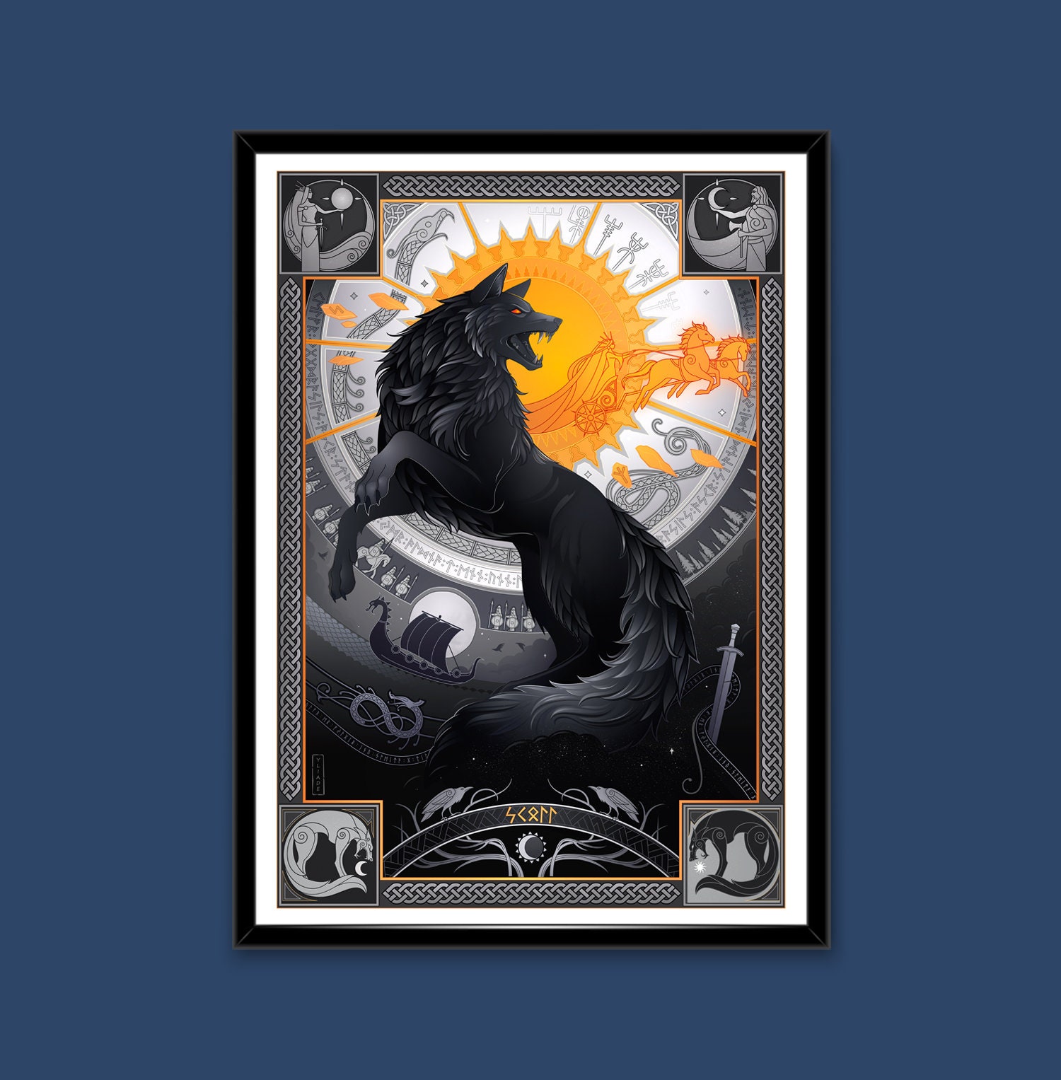 Art Print ~ Sköll ~ Norse Gods - Etsy